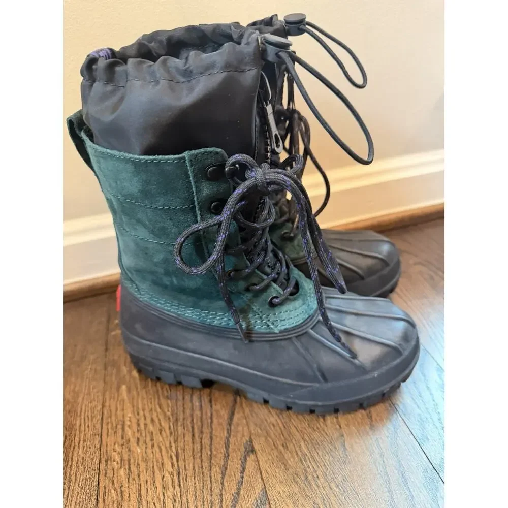 Hunter Skylar Waterproof Boot Green/black Women's Sz 7 $225